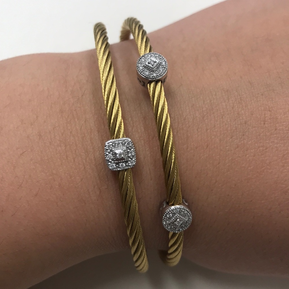 Alor 14k Gold Diamond Cut Bracelet